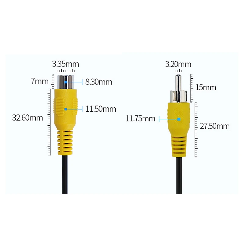 Custom made Stereo Audio 1m 0.5m Male to Female RCA Coaxial Cable for HDTV