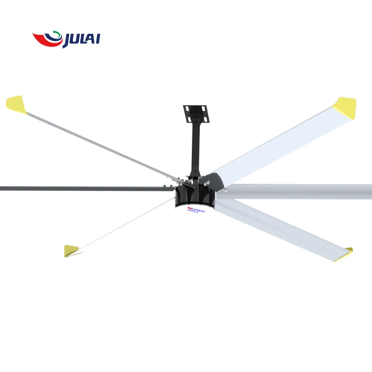 JULAI ventilation equipment HVLS Giant Industrial Ceiling Fans PMSM Direct Drive 24ft  Cooling  fan newest hot sell fan
