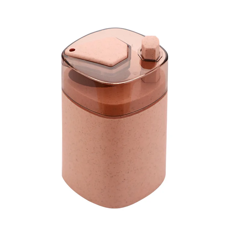 Automatic Toothpick Box Wheat Straw Toothpick Holder Container Portable Pop-up Toothpick Dispenser Box