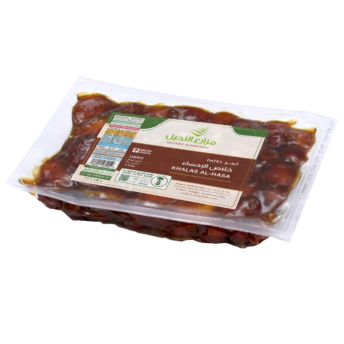 Super Class No-wash Compressed Vacuum Date Palm Fruit Dates Khalas Al Hasa Mazare Alnakheel 1kg Dried