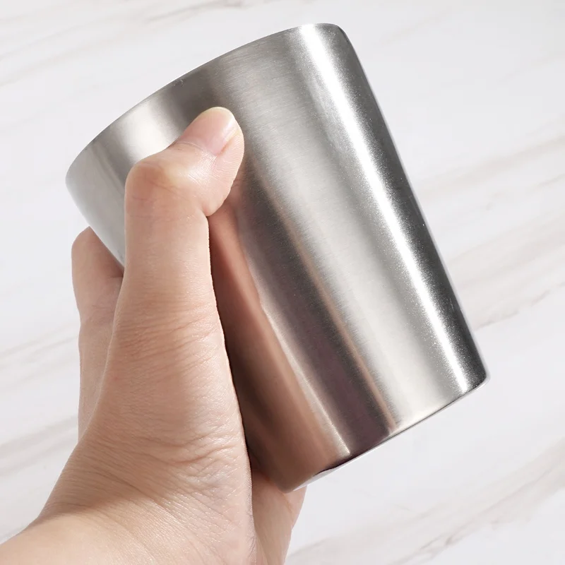 
Amazon metal stainless steel double wall drink coffee mug cups 