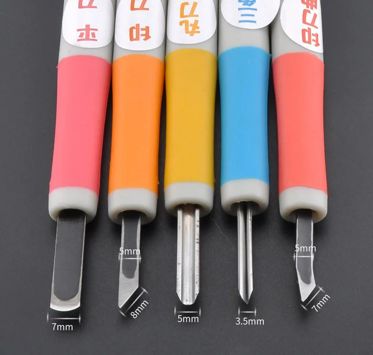 high quality 5pcs Stainless steel Graver Set with Rubber Handle