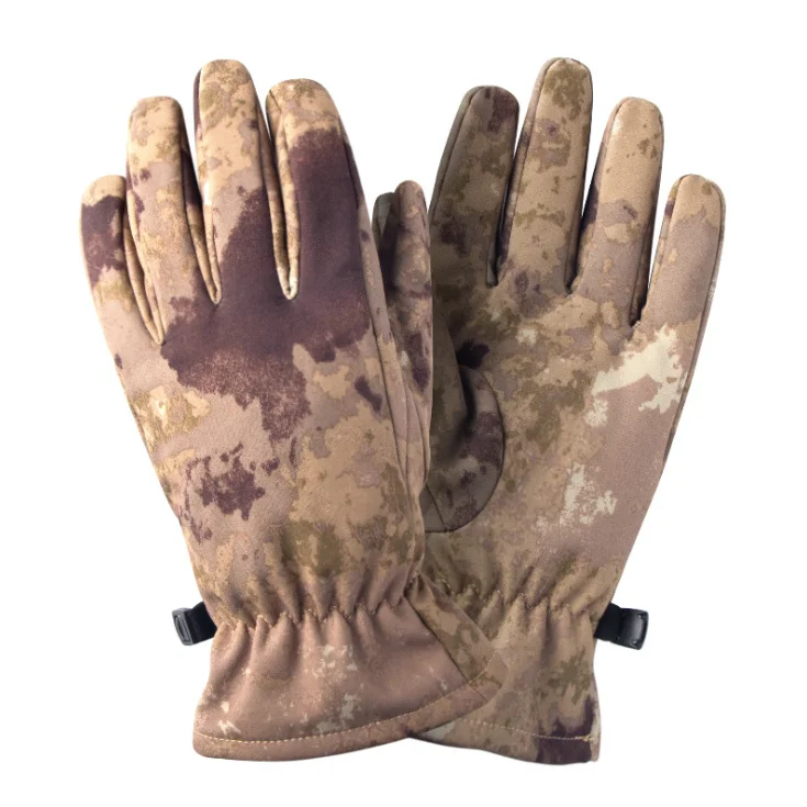 
Waterproof Fishing Shooting Gloves Hunting Outdoor Bionic Camouflage Full Finger Gloves Reed Camouflage Gloves 