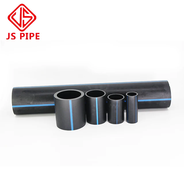 JS 1.0Mpa SDR17 sdr21 sdr26 160mm 180mm 315mm 355mm 400mm pn16 DN630mm black pe100 hdpe pipe polyethylene 6 inch hdpe pipe