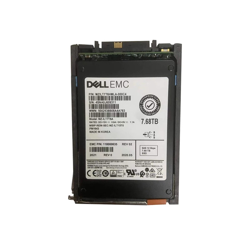 Dell Emc 7.68tb Ssd Server Internal 7.68t Sas Sata Solid State Hard Disk Drive Server Ssd For Server