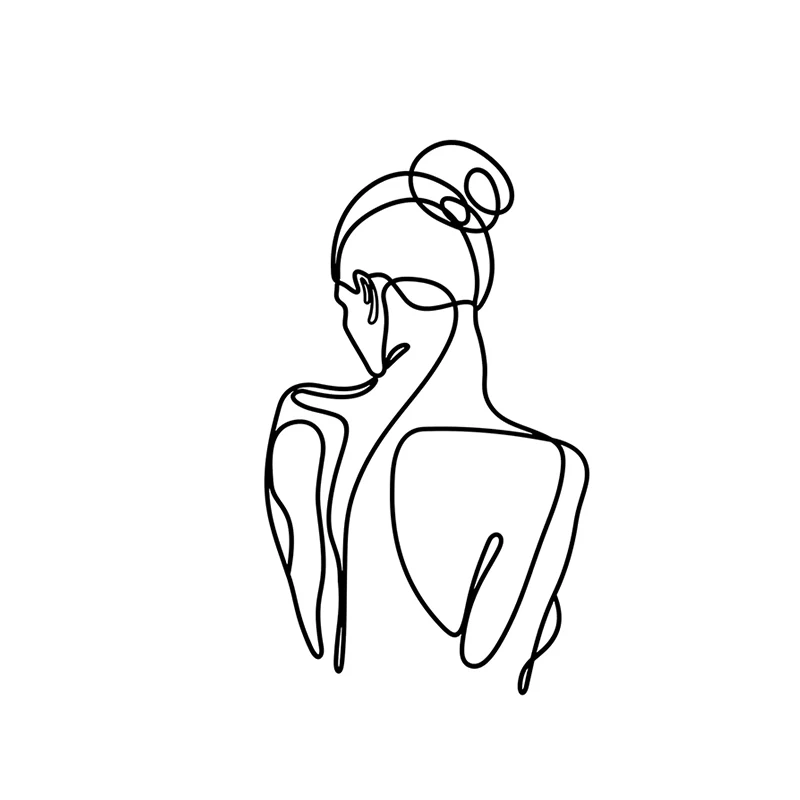 Nordic Wall Art Female Body Wall Decor Metal Woman Shape Decor Minimalist Wall Art