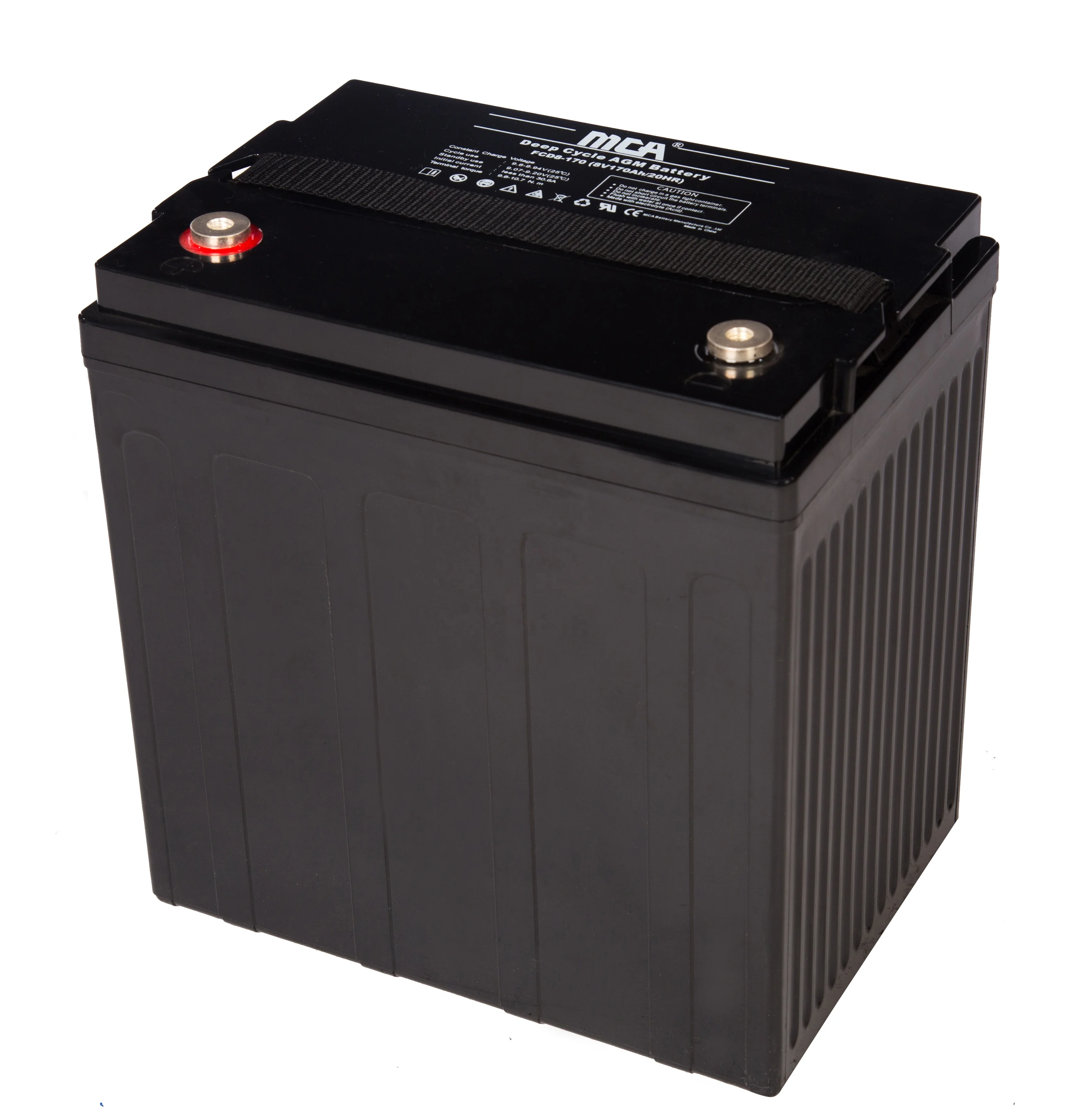 Good Quality 8V 170Ah golf cart deep cycle agm battery