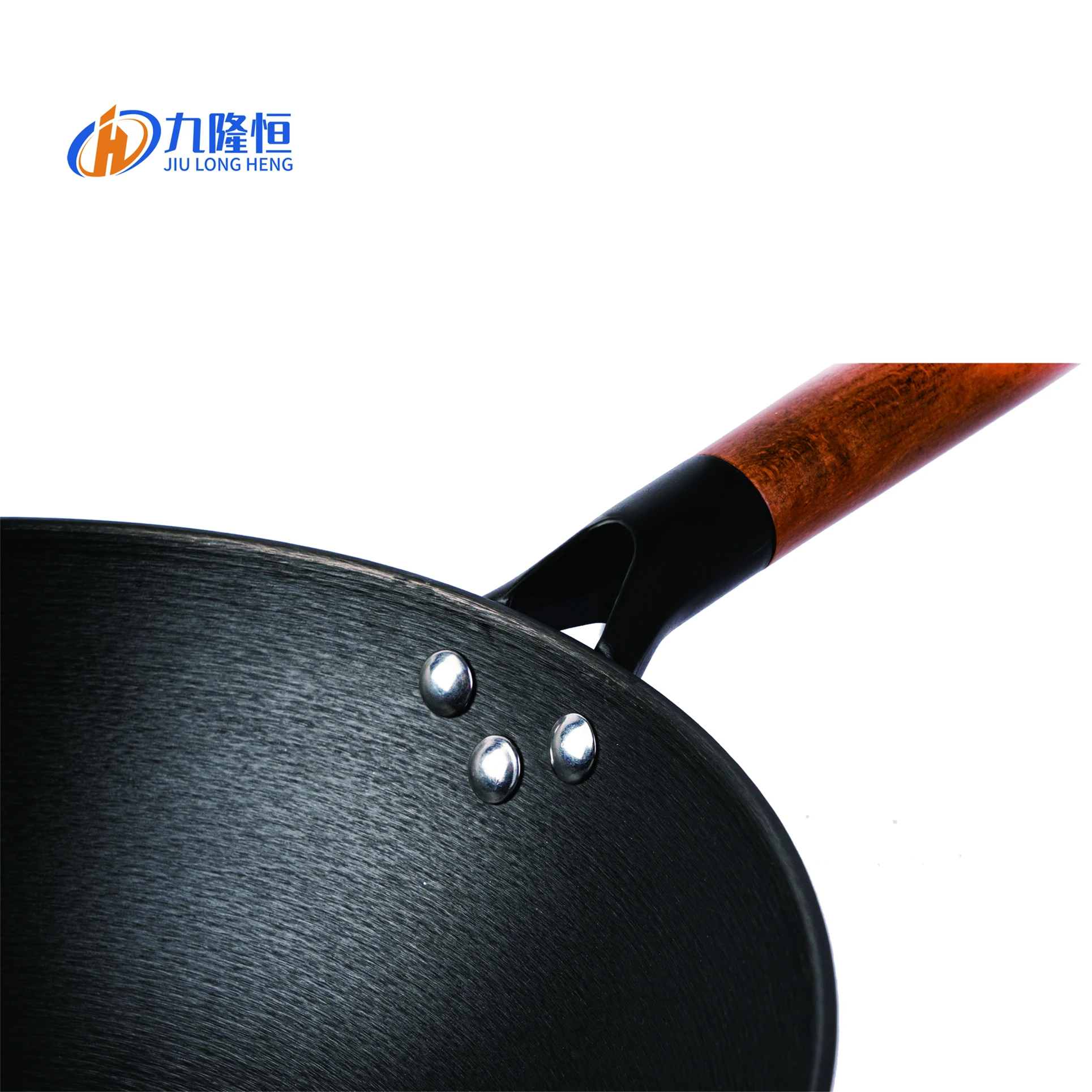 OEM Wholesale 30cm Chinese Breakfast Cast Iron Frying Wok Pan With Glass Lid
