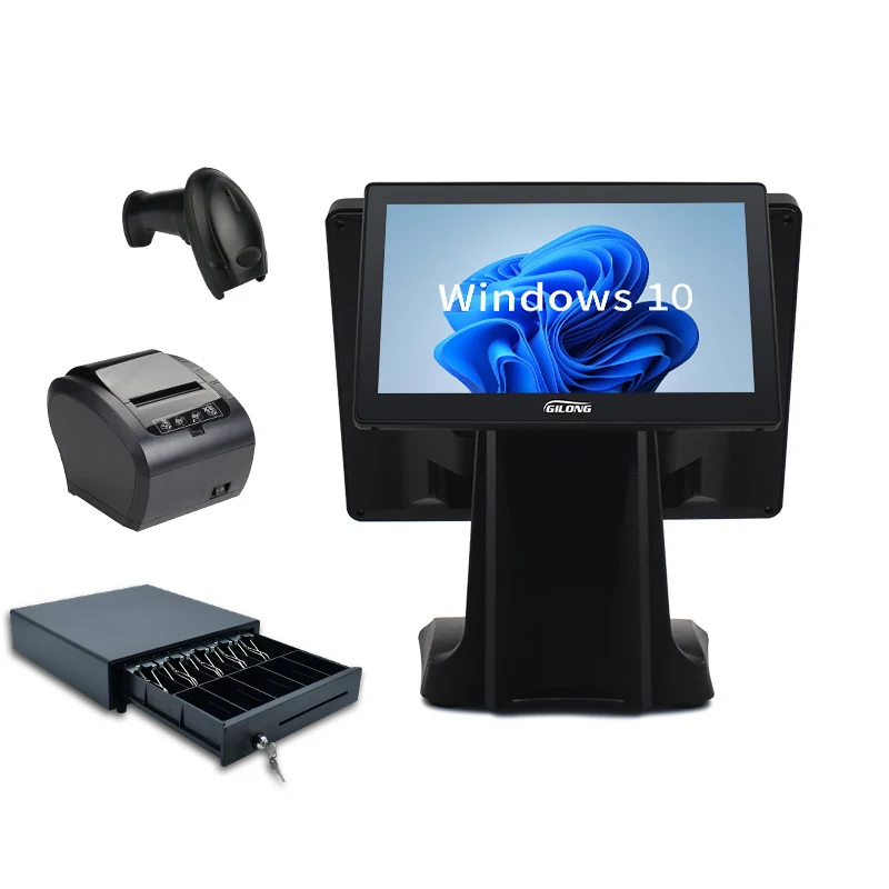 15 inch All in One Restaurant Retail Cashier Point of Sale Machine with Software