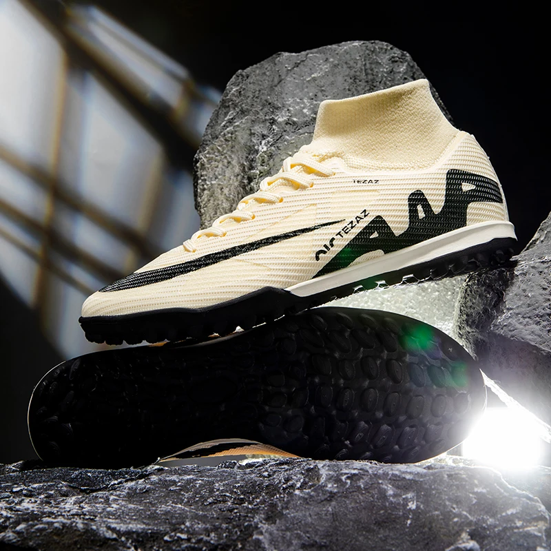 Boots,Crampon Pupos Guayos Wholesale Society FG High Top Ankle Mbappe Custom Indoor Futsal Turf Football Soccer Cleat Shoes Men