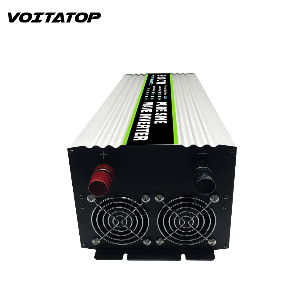 Intelligent 8000w pure sine wave inverter 12v 24v to 220v  50~60hz with Overload protection