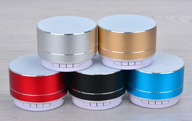 Wholesale hot sale A10 LED portable wireless speaker metal TF card bass blue tooth high quality speaker