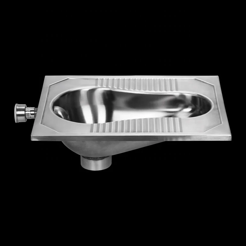 Wash down 304 stainless steel wc squat pan toilet for school toilets and washrooms