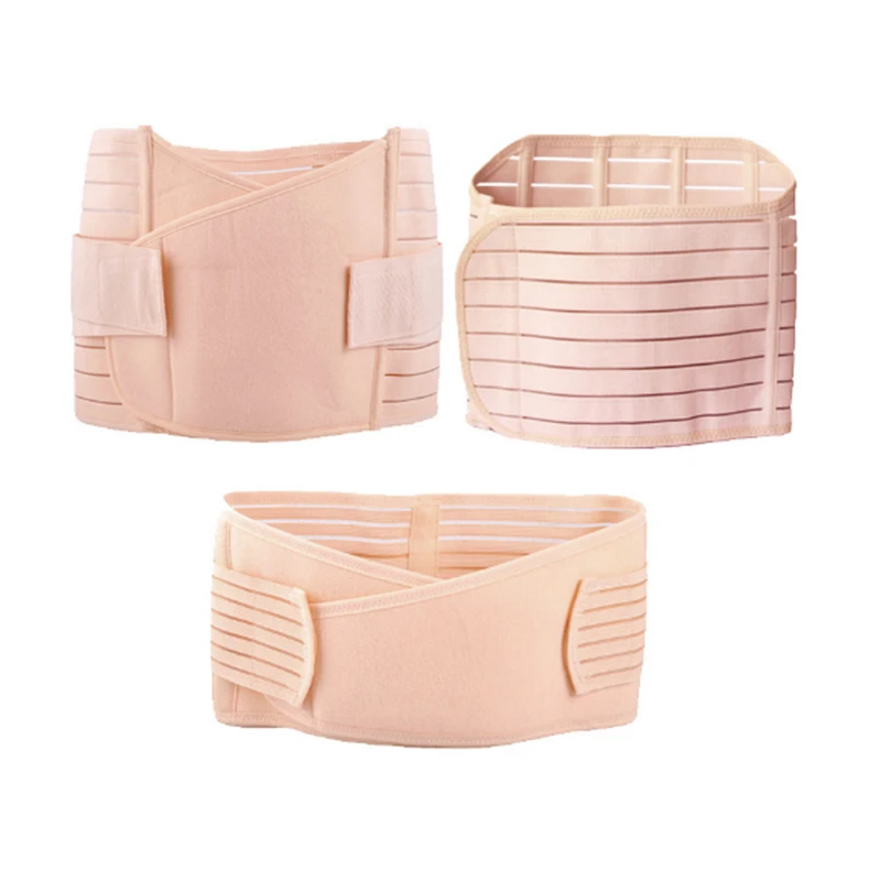 Women 3 In 1 Elastic Postpartum Belly Wrap Waist Compression Postpartum Recovery Belly Support Belt