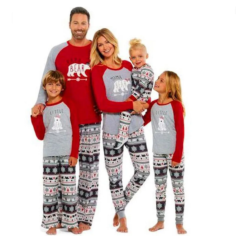 Christmas Pajamas Family 2021 New Year Pijama Mujer Invierno Dad Mom Boy And Girls Christmas Outfit For Family