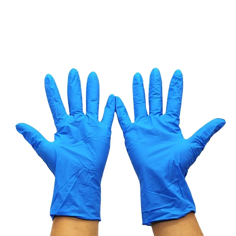 Disposable gloves Manufacturers Powder Free Blue Machinery Vinyl Food Single Use Nitrile Gloves