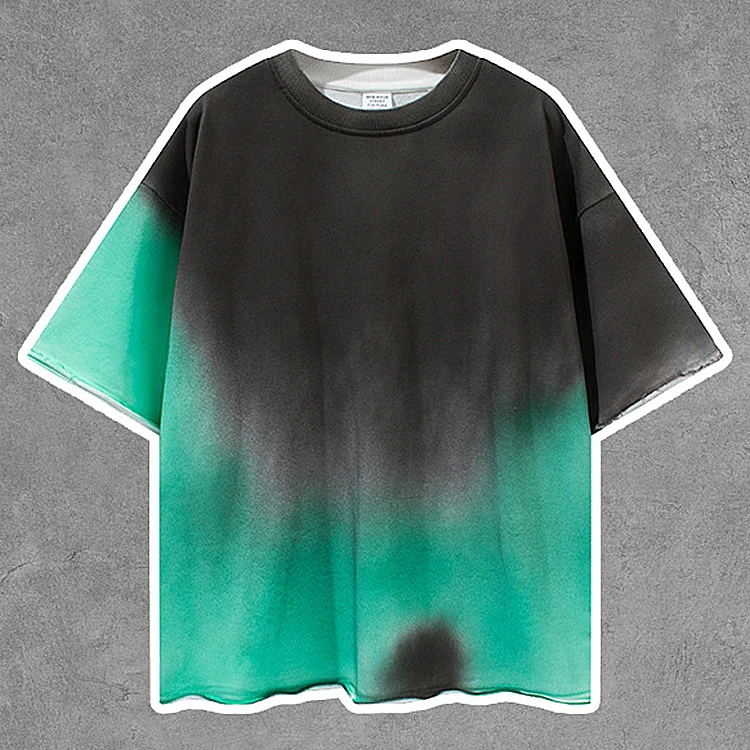 Hot selling distressed t shirt fashion streetwear vintage tie dye t shirt