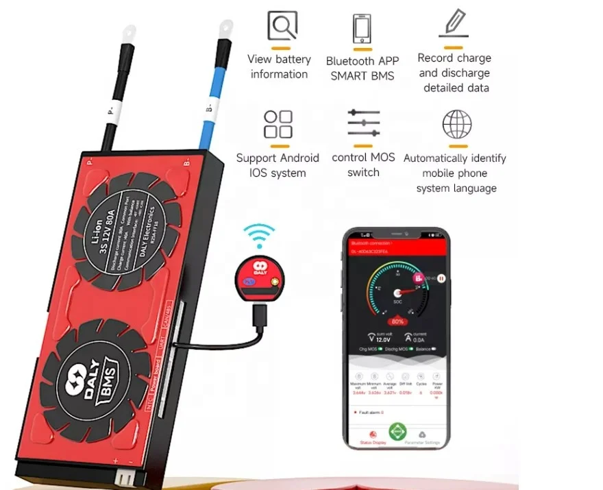 4s 12v 16s 48v Smart Lifepo4 BMS