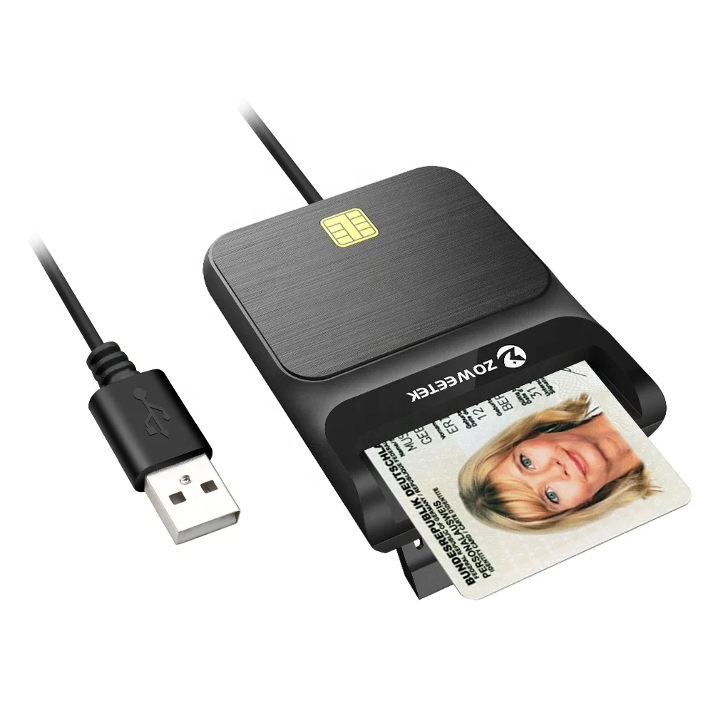 2022 NEW Zoweetek EMV USB2.0 IC ID Smart Card Reader ISO 7816 Credit Smart Card Reader with SDK ZW12026-9