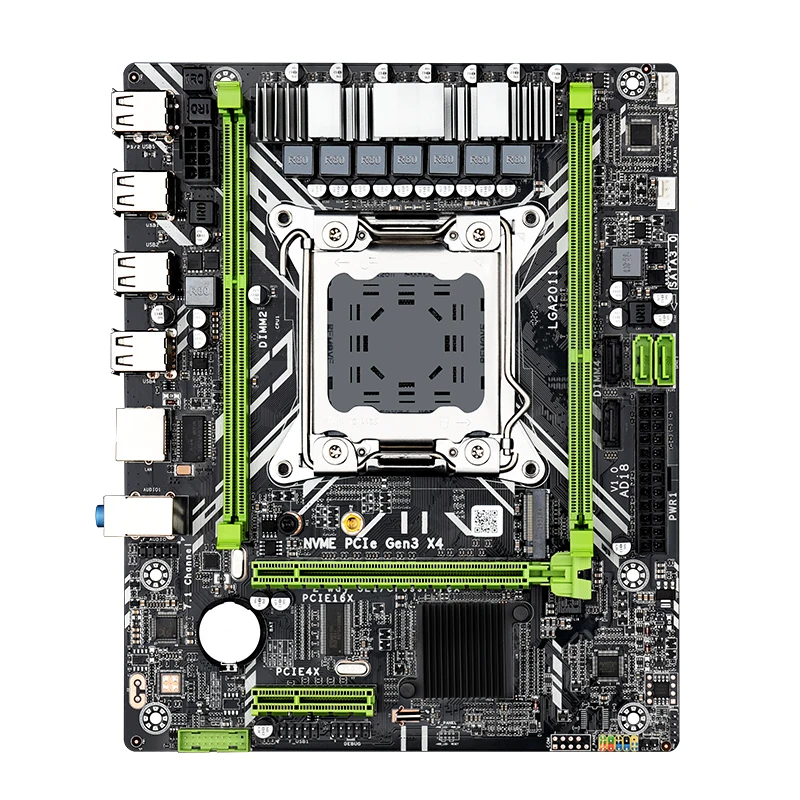 X79D 2.0 Computer Motherboard MATX Dual Channel DDR3 64GB USB 2.0 SATA 3.0 M.2 LGA2011 X79 Mainboard