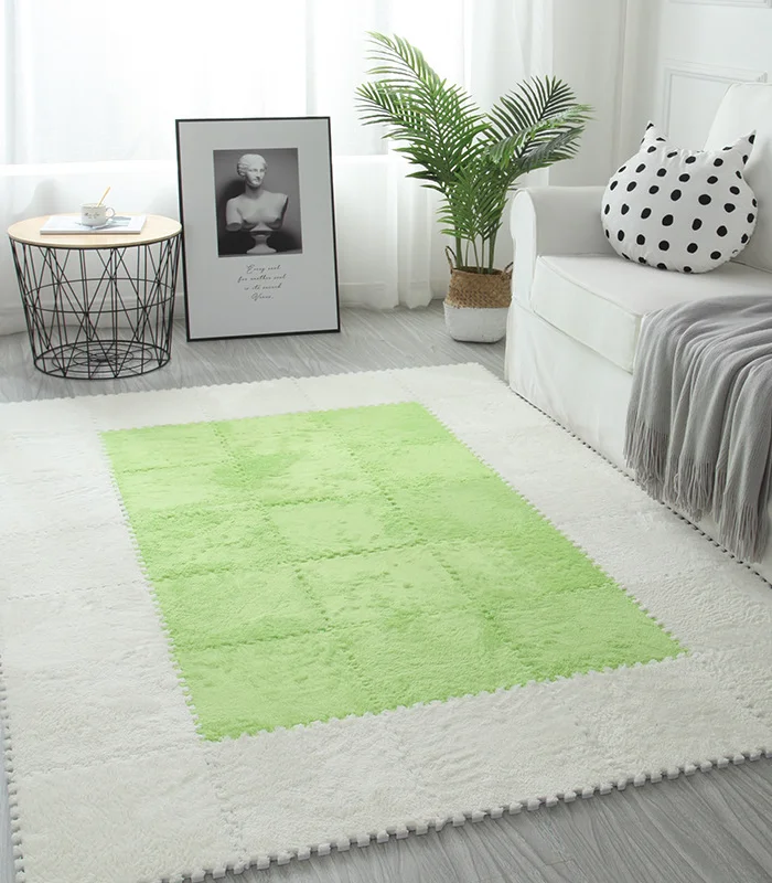 Light luxury patchwork carpet floor covered with cute bedroom crawl MATS for children