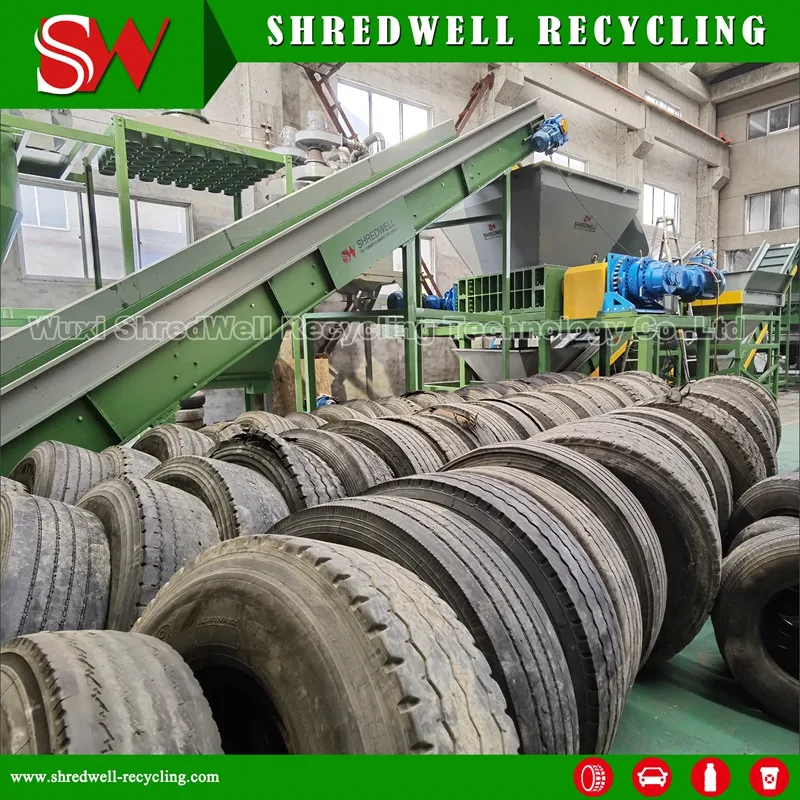 Shredwell Manufacturing New Type Tire Recycling Plant to Shred Different Scrap Tires