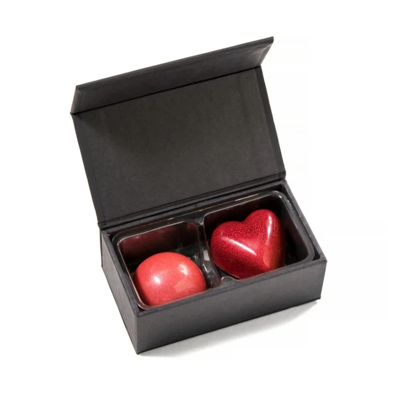 Personalized luxury 2 piece assorted chocolate paper gift packaging boxes with logo