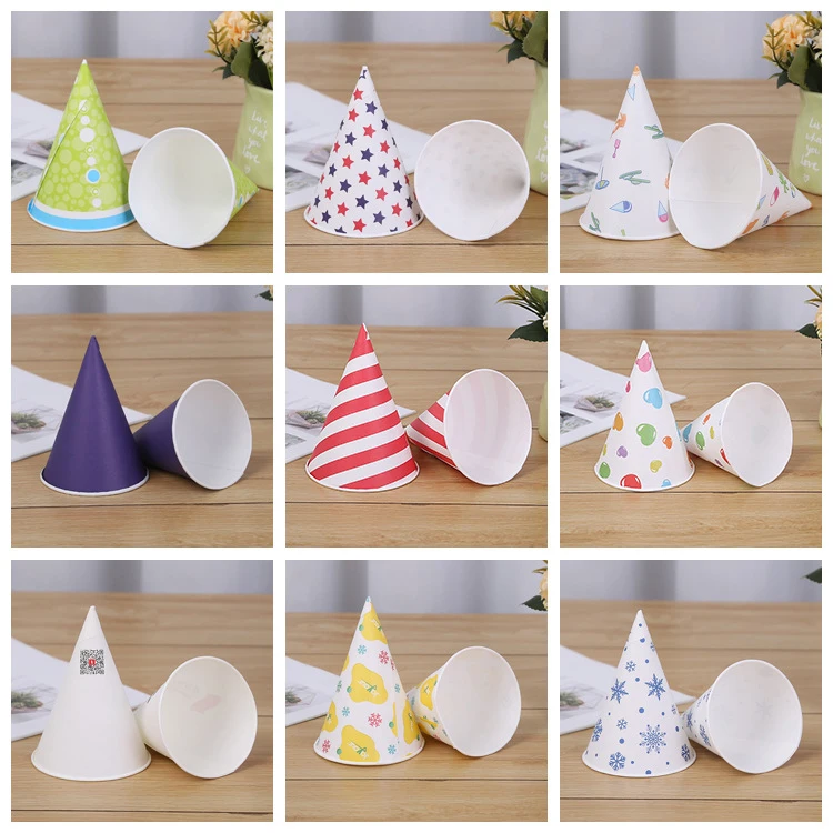 Disposable Thickened Tapered Cone Paper Cup with Pointed Bottom