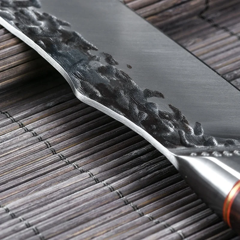 Japanese carbon steel 5Cr15MOV chef kitchen knives cleaver Nakiri meat slcing skinning 6' hammer forged butcher knife