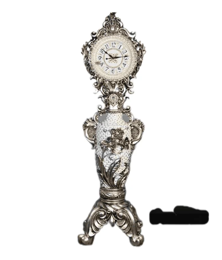 Wholesale Ground Clock Living Room Landing Clock Resin European Artware Factory Outfit