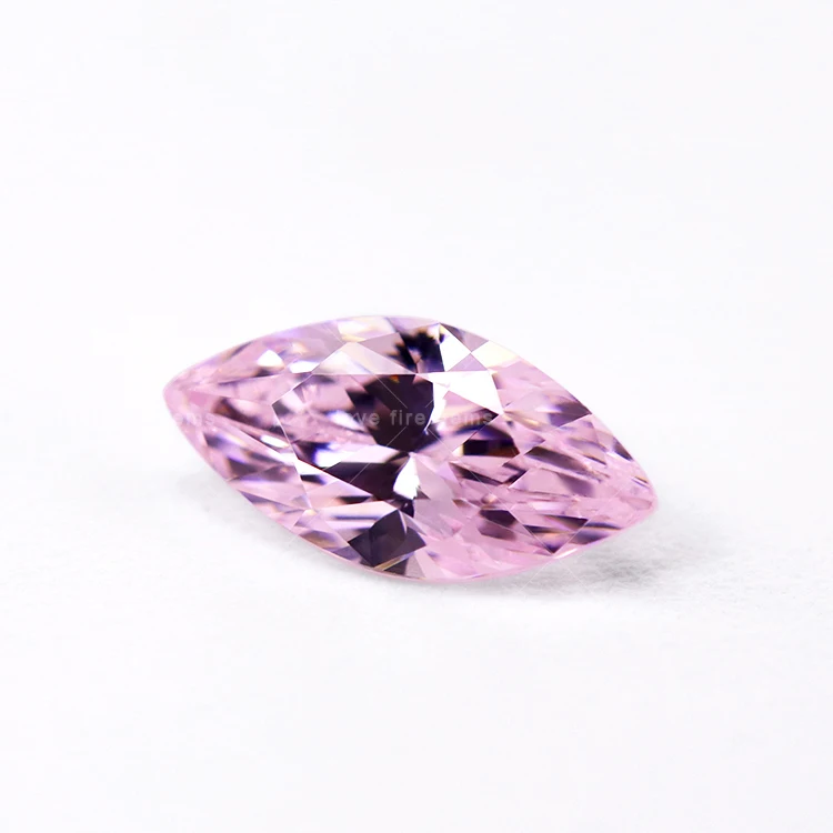 In stock 5A grade loose gemstone cz diamonds marquise shepe Light pink cz zircon cubic zirconia