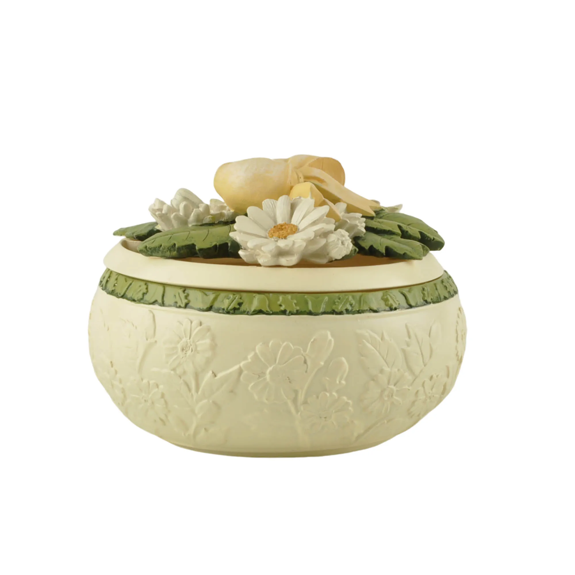 Resin Crafts Elegant Resin Daisy Trinket  Box Potpourri Box Dressing Table Storage Factory Direct Sale Gifts for Girls