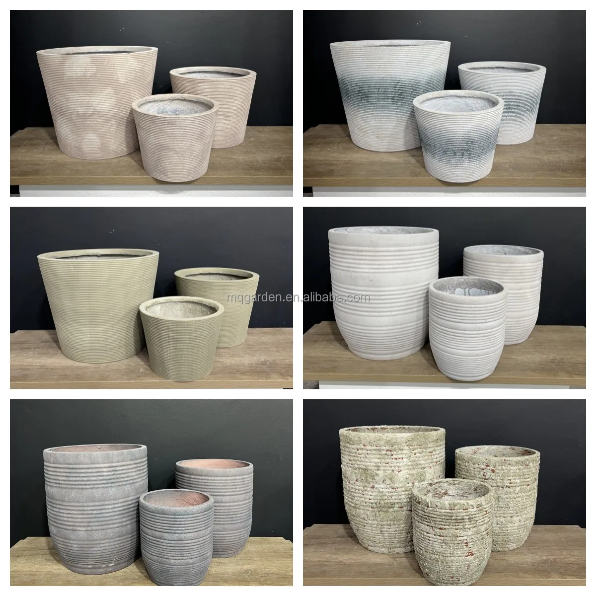 Nursery Planters Decorative Garden Fiberglass Outdoor Flower Pot,Antique Rusty Magnesium Oxide Flower Pot