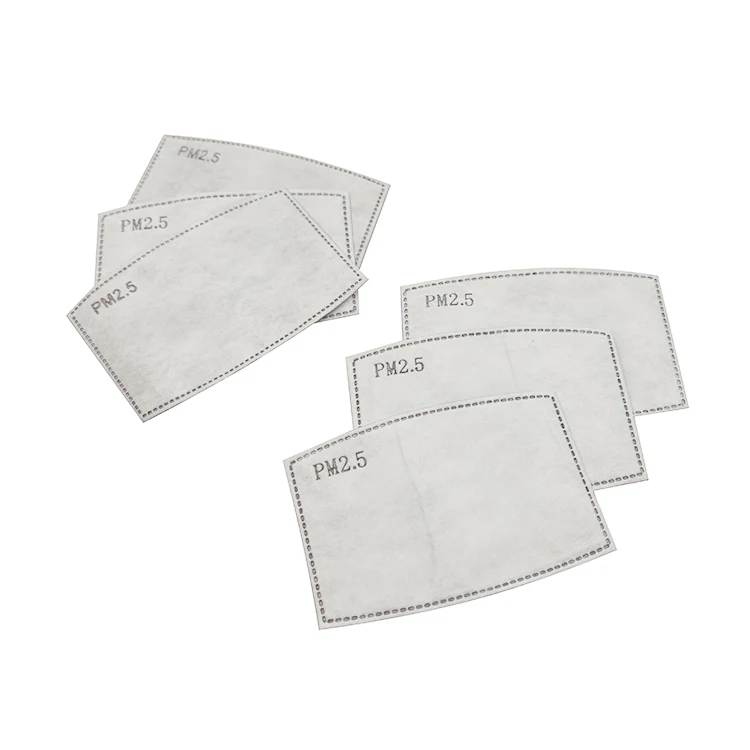 
New product mouth-muffle accessories soft changeable 5-layer pm25 activated carbon filter for face mouth cover 