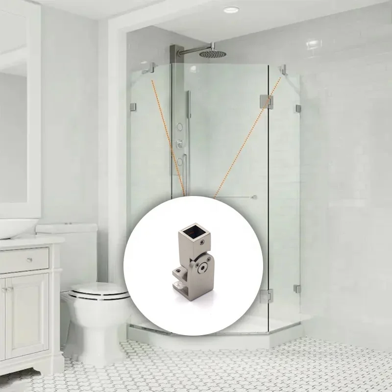 IGT Brushed Nickel stainless steel 304 15*15 mm Adjustable Support Bar Glass End Bracket