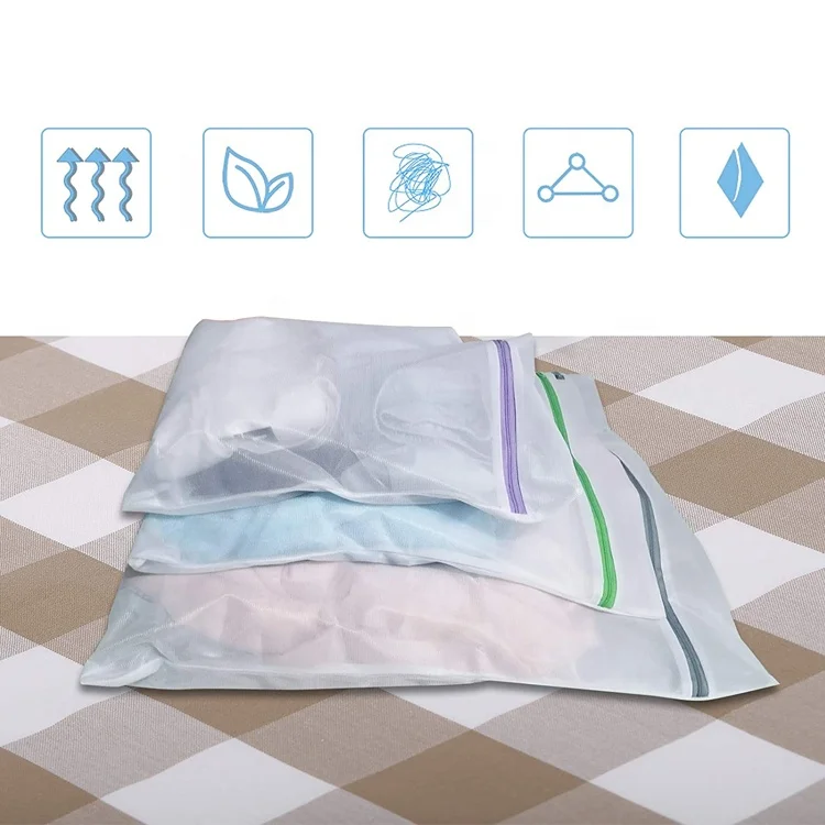 New Style Polyester Net Sock Portable Laundry Wash Bag for Washing Machine