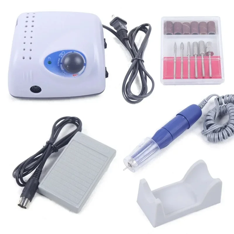 65W Electric Nail Drill Machine Strong 210+105L Model Handpiece 40000 Rpm Manicure Pedicure Electric Nail Equipment