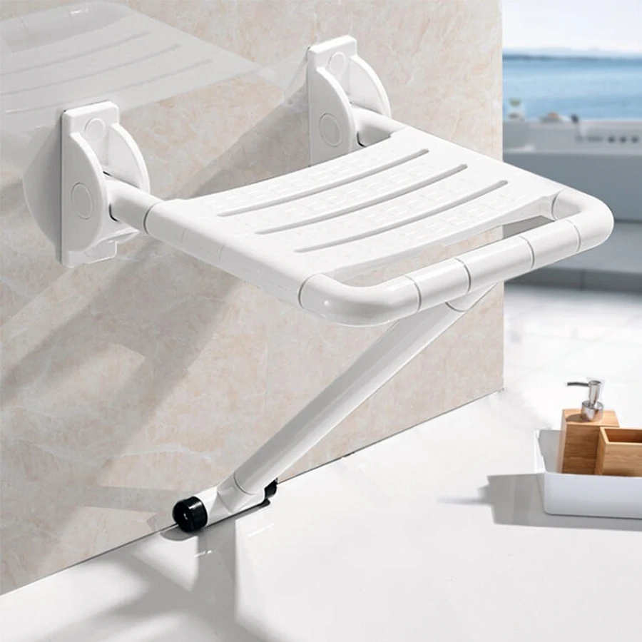 Wall Mounted Bathroom Bath Toilet Folding Handicap Seat, Shower Chair wholesale for Disabled and Elderly with Back