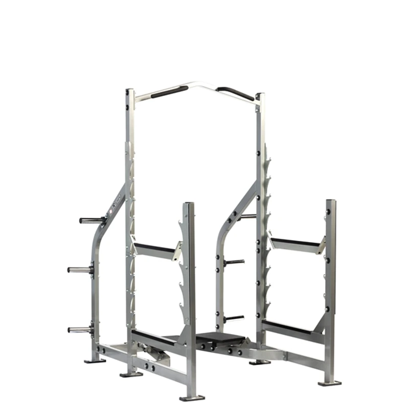 Commercial Use Multi functional Indoor Gym Equipment ROSEN FITNESS Pull Up Bar Pulley Cable Smith Machine Squat Rack For Workout
