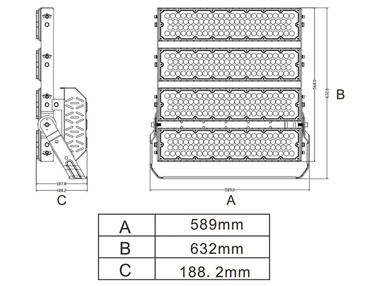 China Suppliers 140000 lumens High Power Outdoor Sports Arena Lighting IP65 Waterproof 800W LED Stadium Light for Sports Area