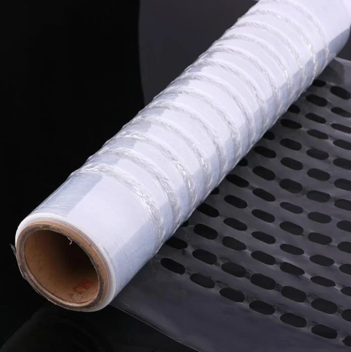 China factory Breathable Vented Lldpe Stretch Film Perforated Pallet Wrap With High Transparency