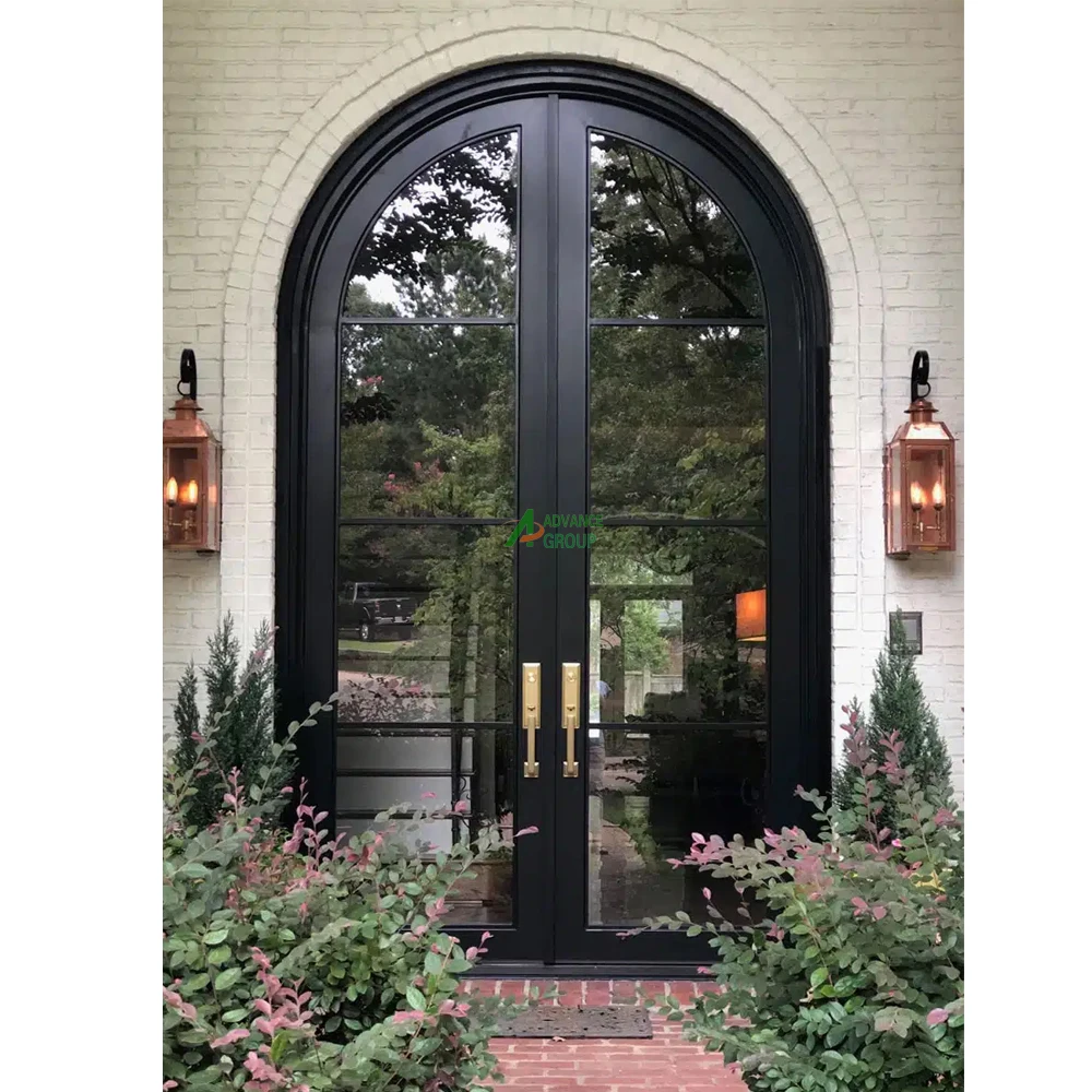 ADVANCE Wrought Iron Front Main Entry Door Full View Single Swing Glass Gate