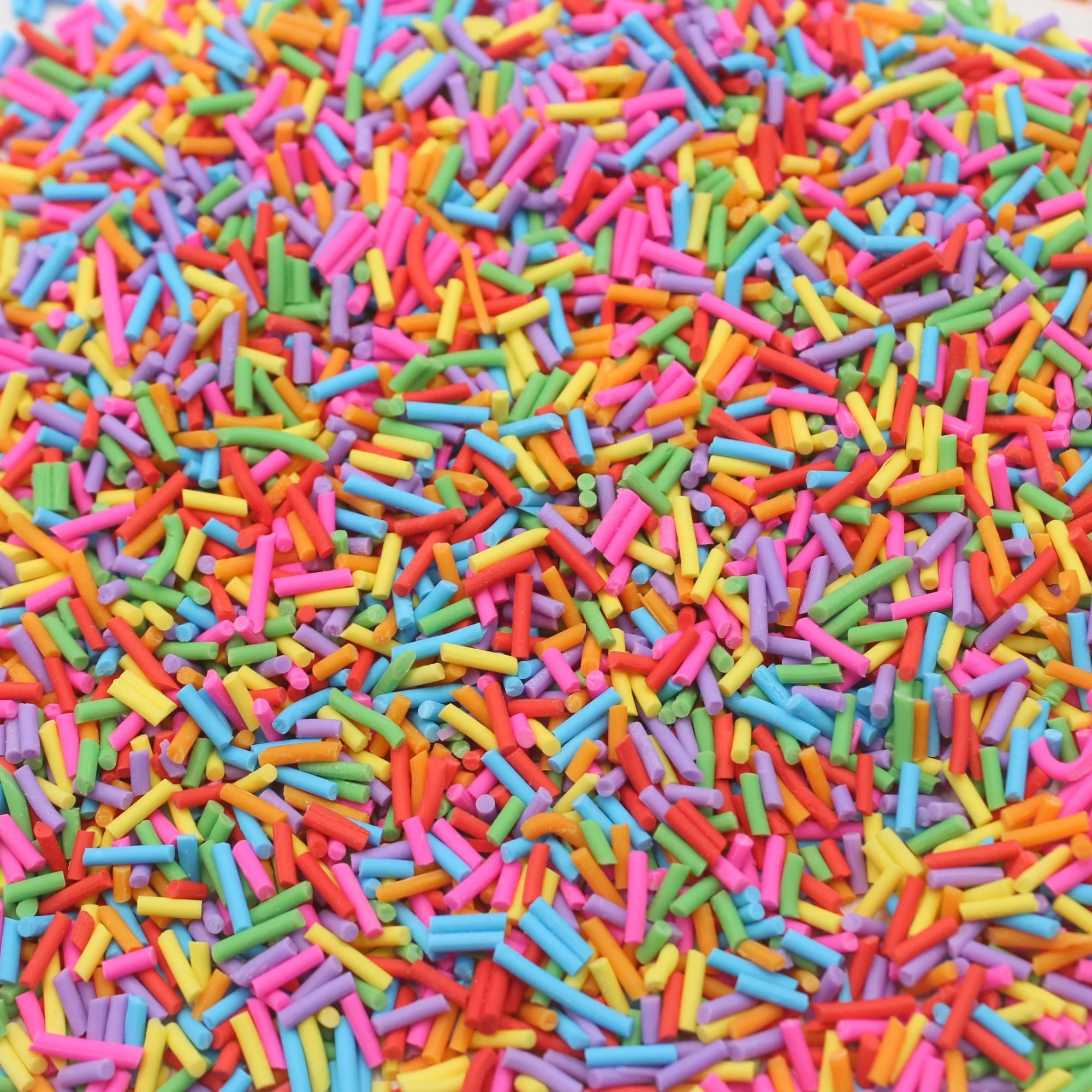 Colorful Long Candy Polymer Soft Clay Sprinkles Multi Simulation Sugar Cutters for Slime Diy Accessories