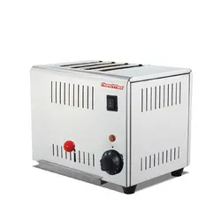 HET-4 4 Slice Toaster Stainless Steel Electric bread Toaster with Wanual Control for Restaurant