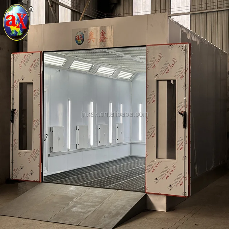 Custom Sizable Automotive Spray Booth with Exhaust Fans for Vehicle Paint Application