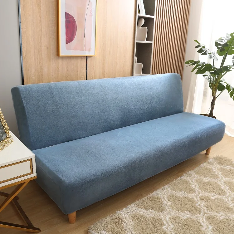 Бархатный Чехол для дивана Futon чехол без подлокотников защитное покрытие мебели