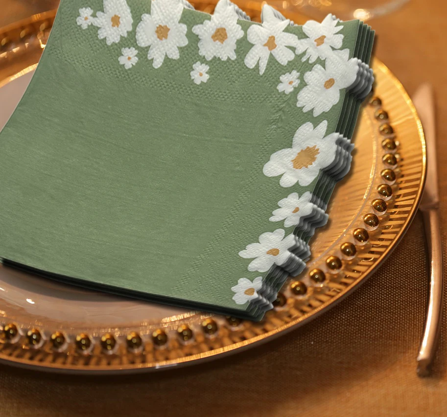 Personalized Lace Disposable Printing Napkins Wedding Picnic Supplies  Restaurant Custom Printed Tissue Paper