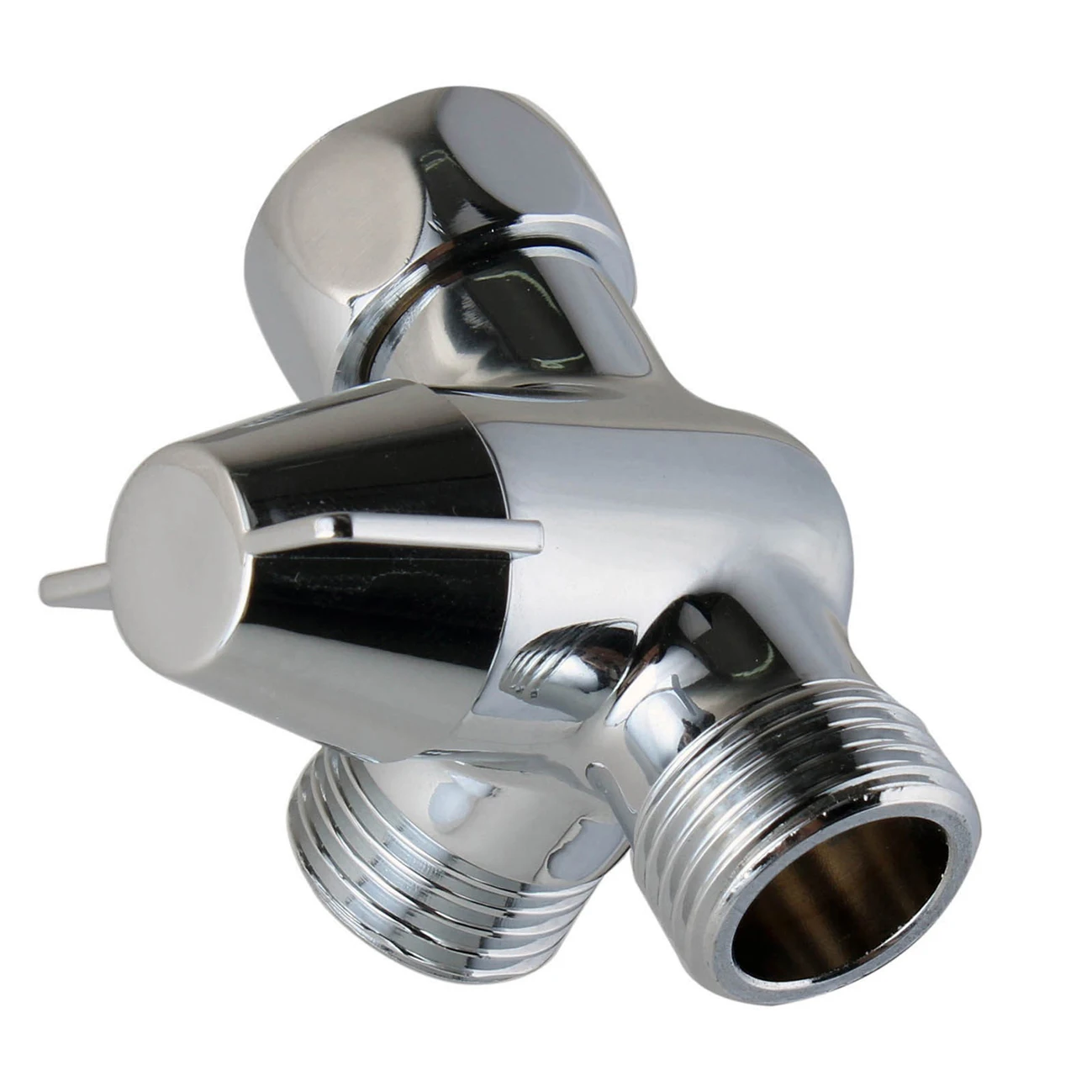 Brass Three 3 Way T Shower Arm Adapter Diverter Connector
