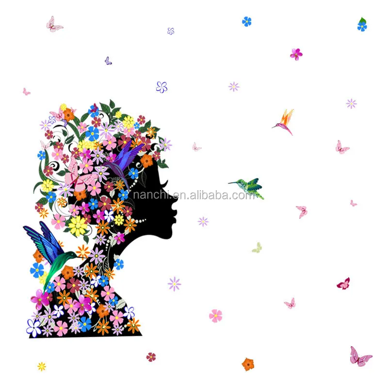 Стильные 3d обои в виде бабочек, фрески, наклейки для девочек, самоклеящиеся декоративные наклейки, 2019, новый дизайн, Мультяшные обои для женщин