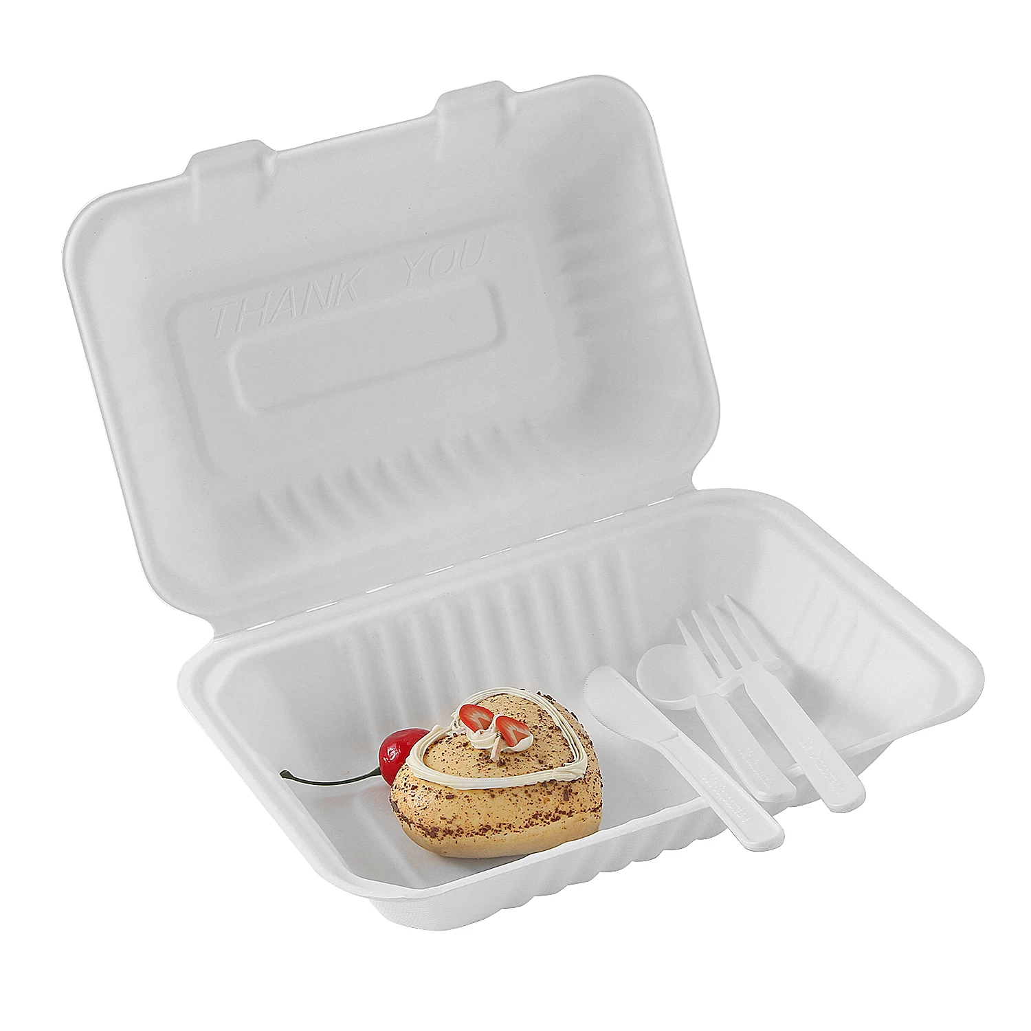 compostable takeaway lunch box disposable biodegradable sugarcane bagasse small mini food container